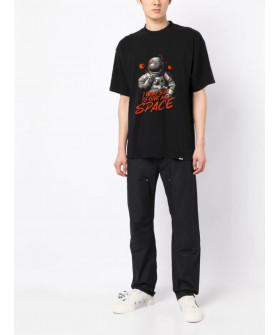 Футболка Trace of Space Oversize мужская черная "I want you to give me space"