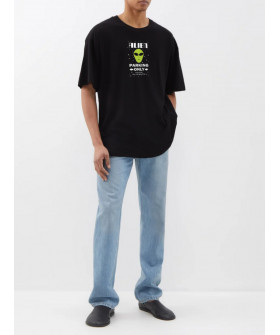 Футболка Trace of Space Oversize мужская черная "Alien parking only"