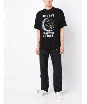 Футболка Trace of Space Oversize мужская черная "The sky is not the limit"