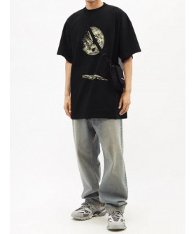 Футболка Trace of Space  Oversize чоловіча чорна 