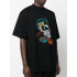 Trace of Space Oversize men's black T-shirt "Planets loops"