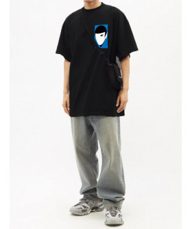 Футболка Trace of Space Oversize мужская черная "Spocke" футболка Trace of Space Oversize