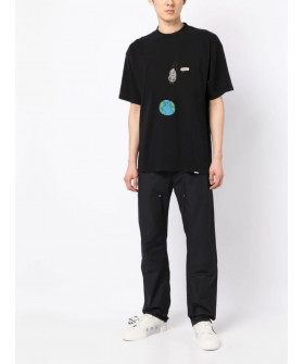 T-shirt Trace of Space Oversize men's black "Cannonball!"