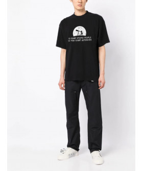 T-shirt Trace of Space Oversize men's black "So many stupid people. So few giant asteroids"