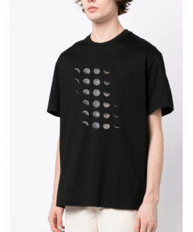 Trace of Space Oversize men's black T-shirt "Phases of the Moon"