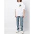 T-shirt Trace of Space Oversize Men's White "The world tried to catch me, but failed"