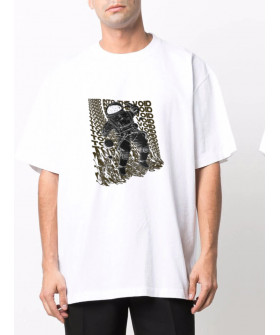 T-shirt Trace of Space Oversize men's white "Tossed into the void"