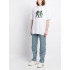 Trace of Space Oversize men's white T-shirt "Humans wins"