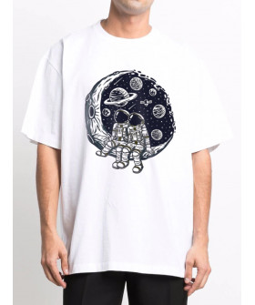 Футболка Trace of Space  Oversize чоловіча біла 