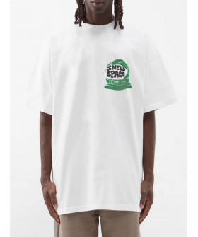 T-shirt Trace of Space Oversize men's white "I need space"