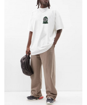 T-shirt Trace of Space Oversize men's white "I need space"