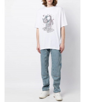 Футболка Trace of Space  Oversize чоловіча біла 