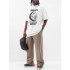 Trace of Space Oversize T-shirt for men white "The sky is not the limit"