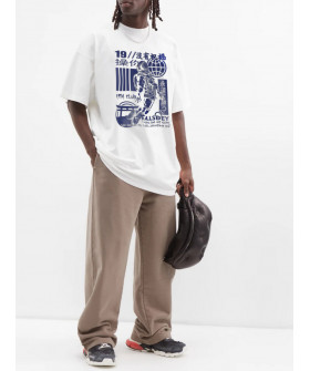 Футболка Trace of Space  Oversize чоловіча біла 