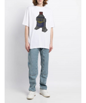 Футболка Trace of Space  Oversize чоловіча біла "R2-D40"