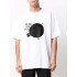 T-shirt Trace of Space Oversize men's white "No one ever visits anymore"