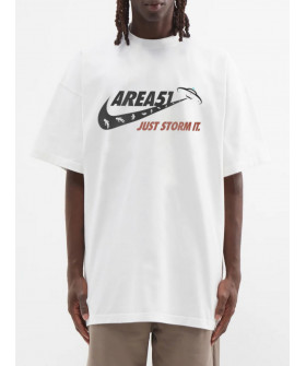 T-shirt Trace of Space Oversize men's white "Area 51. Just storm it."