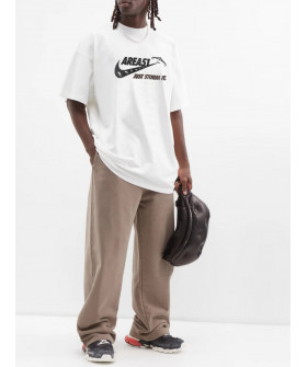 T-shirt Trace of Space Oversize men's white "Area 51. Just storm it."