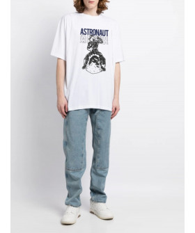 Футболка Trace of Space  Oversize чоловіча біла "Astronaut"