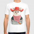 WhyNotPrint men's white T-shirt "Cowboy cat"