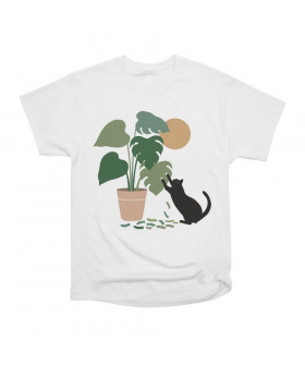 WhyNotPrint men's white T-shirt "Cat"