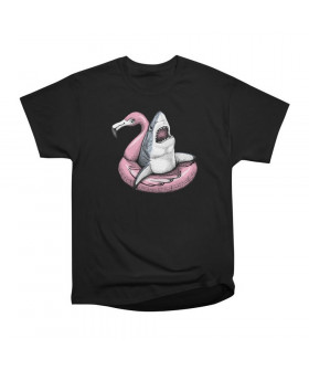 Футболка WhyNotPrint чоловіча чорна "Акула"