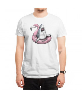 WhyNotPrint men's white T-shirt "Shark"