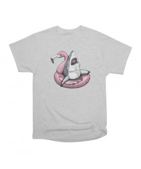 WhyNotPrint men's light gray T-shirt "Shark"