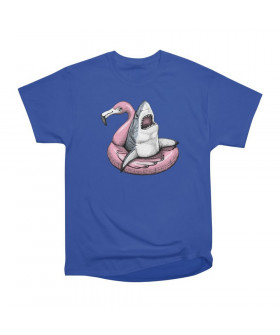 WhyNotPrint men's blue T-shirt "Shark"