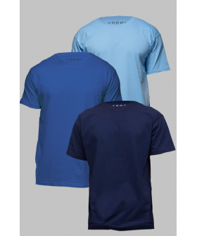 Set of men's T-shirts YAPPI pack navy, blue, blue 3pcs 