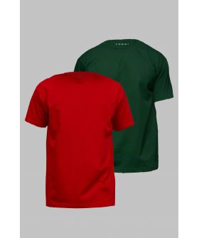 Set of men's T-shirts YAPPI pack red, green 2pcs 