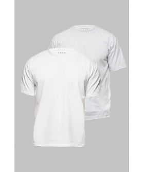 Set of men's T-shirts YAPPI pack white, gray 2pcs 