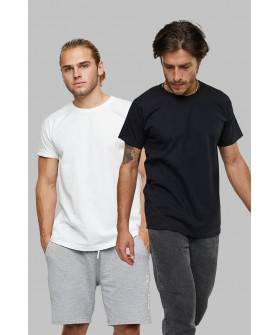 Set of men's T-shirts YAPPI pack white, black 2pcs 