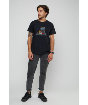 Men's black T-shirt "I'll lie down, but it won't enter Ukraine"