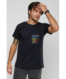 Men's black T-shirt "I'll lie down, but it won't enter Ukraine"