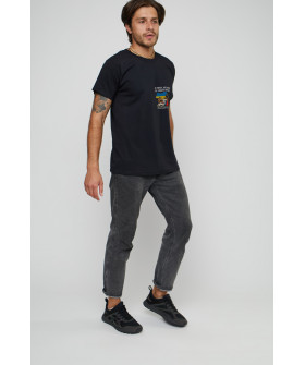 Men's black T-shirt "I'll lie down, but it won't enter Ukraine"