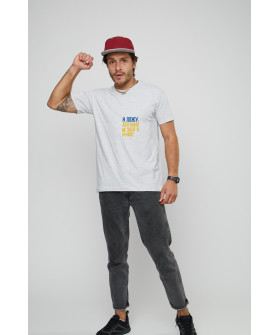 Men's black T-shirt "I'll lie down, but it won't enter Ukraine"