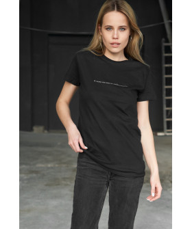 Boyfriend T-shirt, women's, black, "I'll lie down, but it won't get into Ukraine"