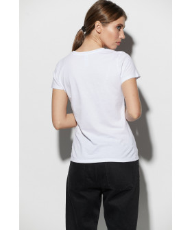 Women's white T-shirt "I'll lie down, but it won't get into Ukraine"