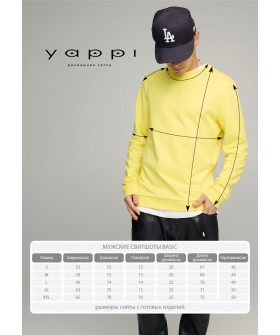 Світшот чоловічий BASIC /no flis/