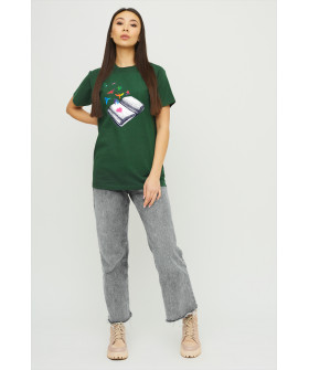 Футболка Бойфренд / воздушный принт /