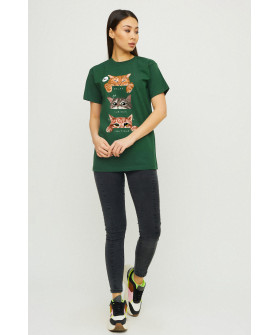 Футболка Бойфренд / воздушный принт /