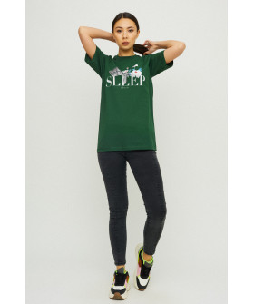 Футболка Бойфренд / воздушный принт /