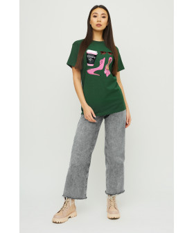 Футболка Бойфренд / воздушный принт /