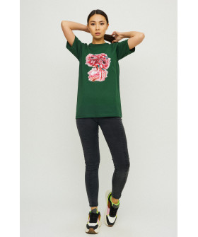 Футболка Бойфренд / воздушный принт /