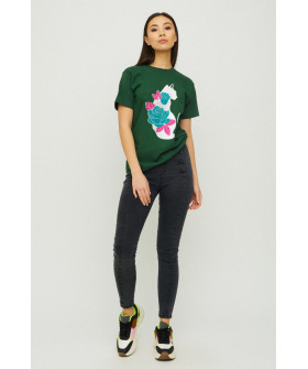 Футболка Бойфренд / воздушный принт /