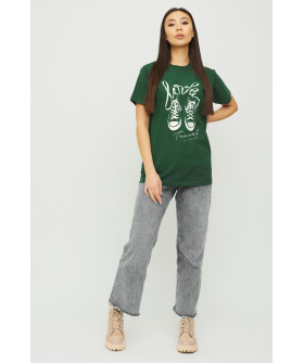 Футболка Бойфренд / воздушный принт /