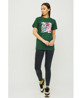 Футболка Бойфренд / воздушный принт /