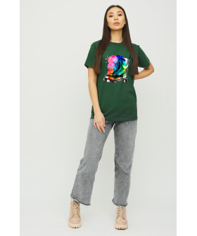 Boyfriend T-shirt / air print /