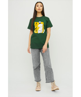 Футболка Бойфренд / воздушный принт /